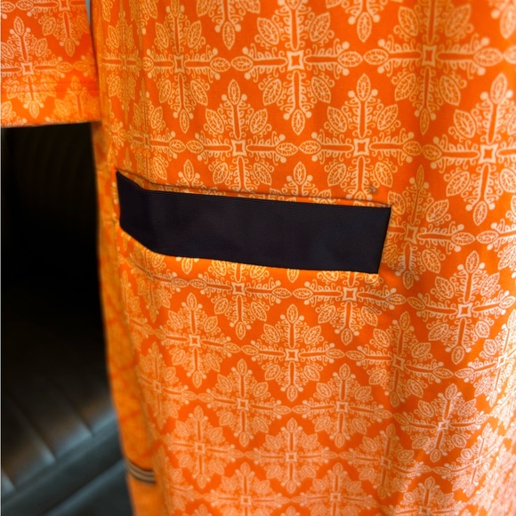 3/4 sleeve light orange & white easy dress! UPF 50 fabric - Picture 4 of 7